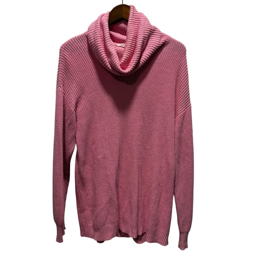 Tularosa Pink Cowl Neck‎ Long Sleeve Knit Tunic Sweater Women's Medium M